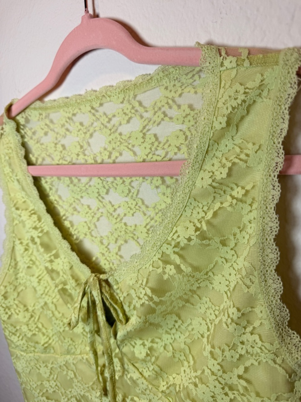 Lace Tie Front Crop Top Coquette Fairy Core Y2K Baby Tee Festival Green - Picture 5 of 9